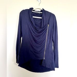 Market & Spruce Navy Side zip Cardigan
